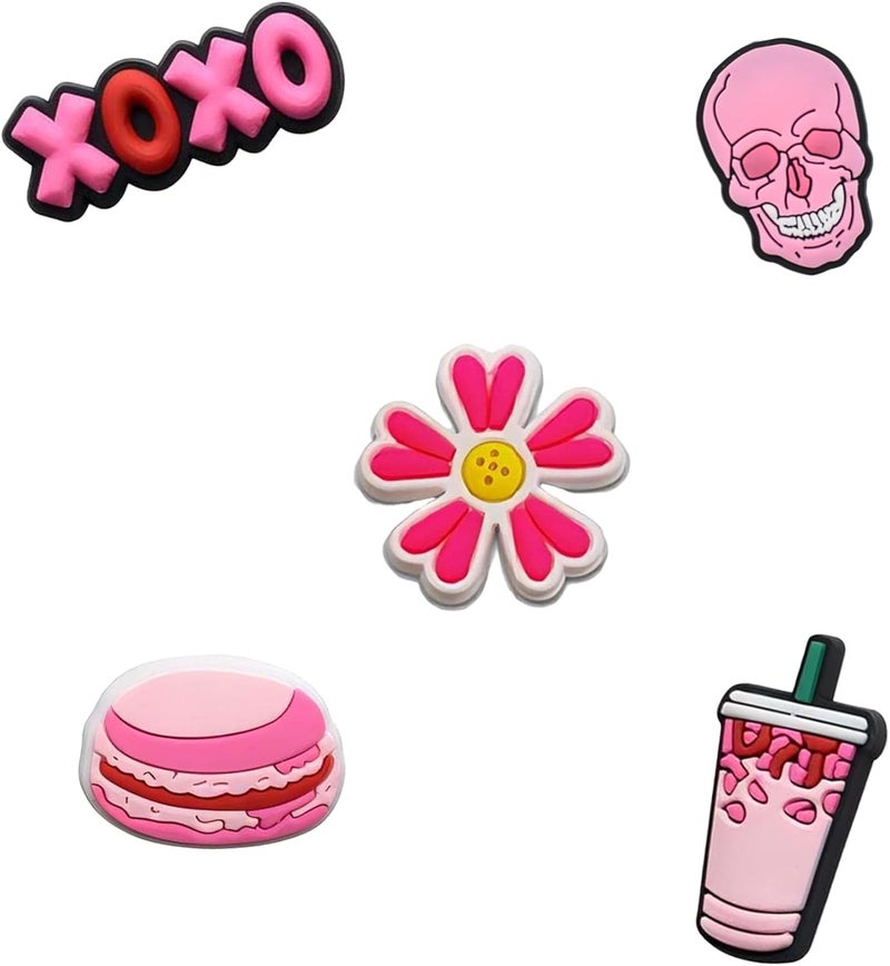 BULKITEM 25 Pcs Gamer, Summer, Nurse, Pink, Hunting, Black,USA american flag crocs,Shoe Charms, Cute Shoe Accessories Gifts Charms for Teens Kids Adults - Image 4